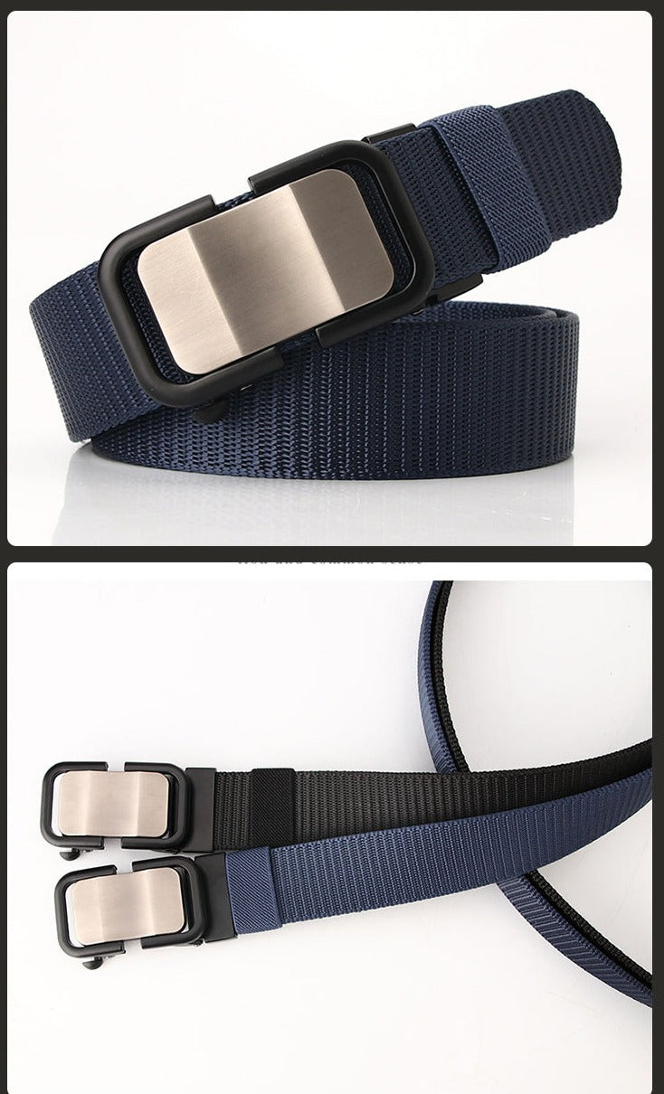 Toothless Automatic Buckle Canvas Belt