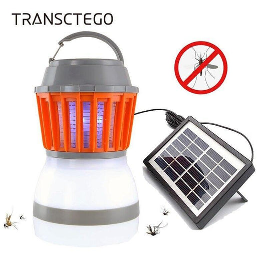 2-IN-1 Bug-Zapper and Lantern with Solar Panel - Indigo-Temple