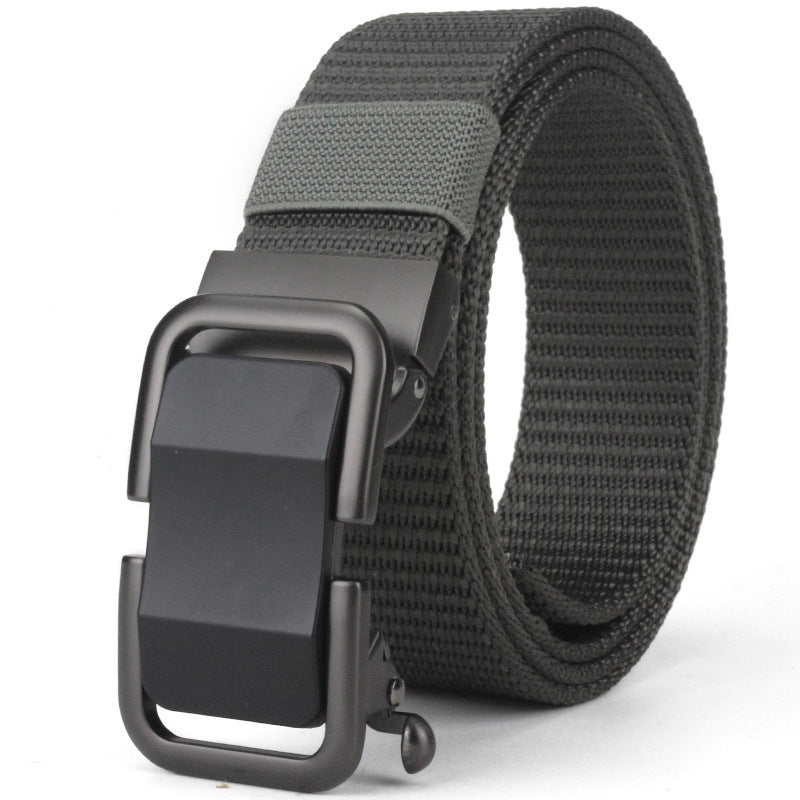 Automatic Buckle Canvas Designer Belt