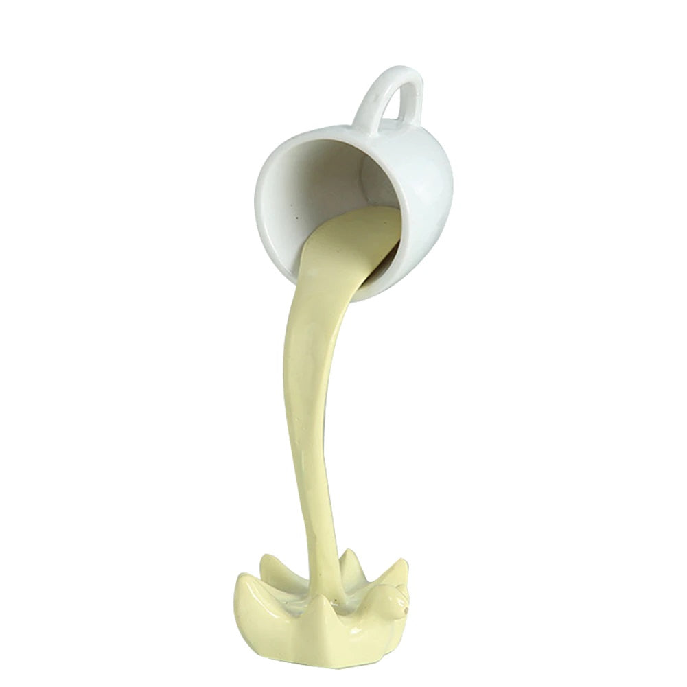 Floating Coffee Cup Art Sculpture