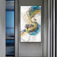 Abstract Nordic Golden Deer Canvas Painting