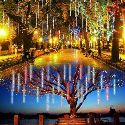 Waterproof Meteor Shower LED String Lights (8pcs)