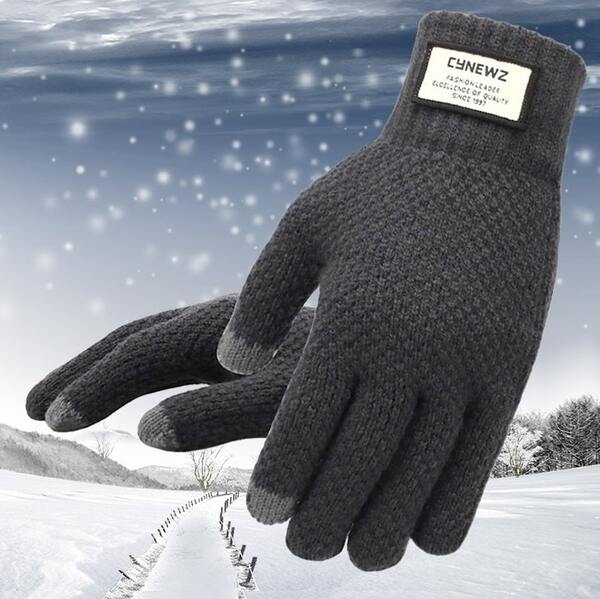 Glam™ Knitted Touch Screen Cashmere Wool Gloves