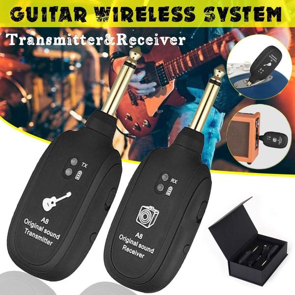 Rechargeable Wireless Guitar Transmitter & Receiver Set