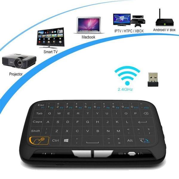 2-in-1 Wireless Multimedia Touchpad & Keyboard - Indigo-Temple