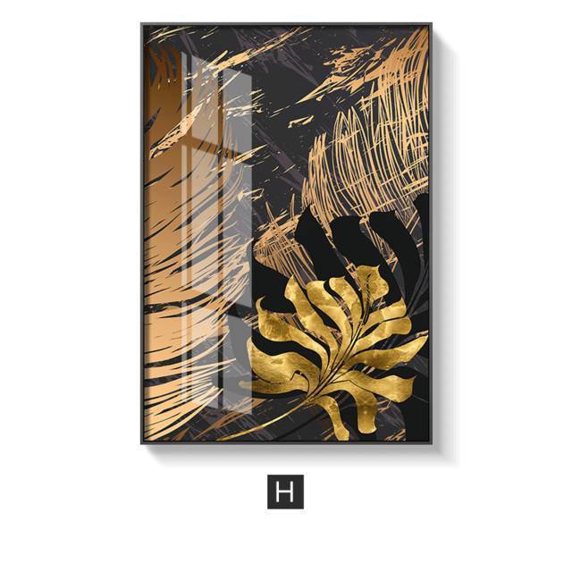 Nordic Style Botanical Canvas Wall Art - Indigo-Temple