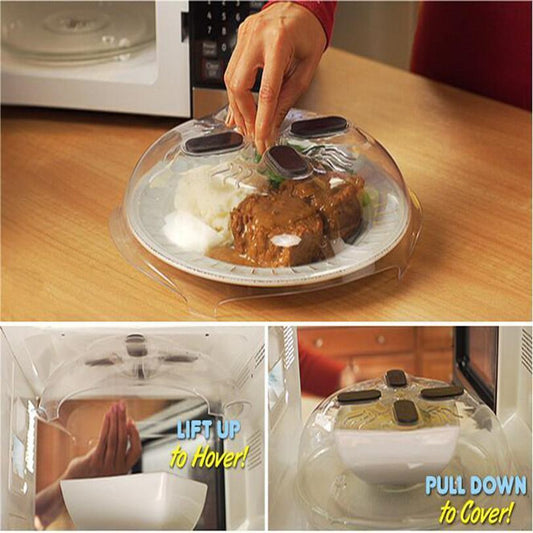 "Hover-Cover" Microwave  Splatter Guard - Indigo-Temple