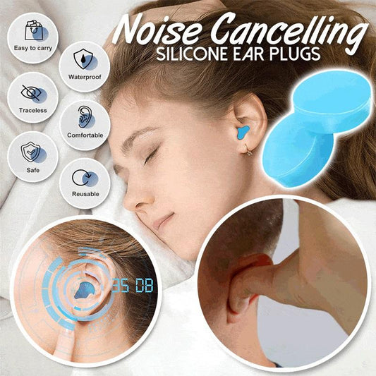 Noise Cancelling Silicone Ear Plugs (16 pcs)