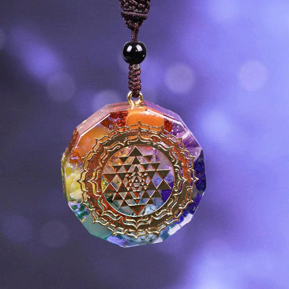 Orgonite Pendant With Sacred Geometry