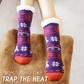 Sustained warm Fleece Indoor Socks - Indigo-Temple