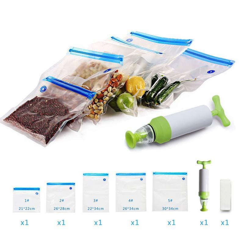 AlwaysFresh™ Vacuum Sealed bags & Pump set - Indigo-Temple
