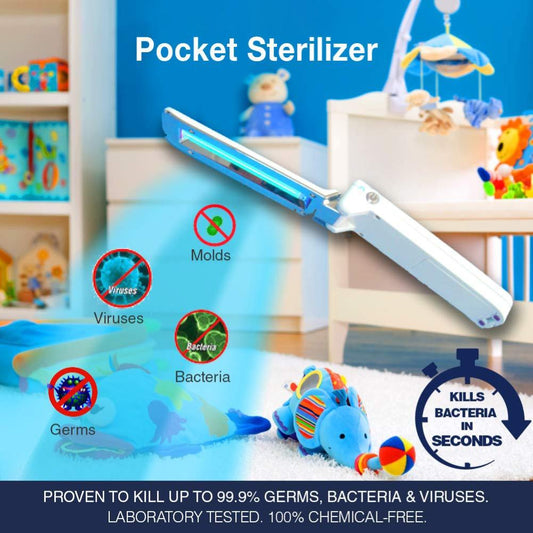 FOLDABLE GERMICIDAL ULTRAVIOLET POCKET STERILIZER