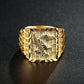 Punk Rock Eagle Gold Color Ring - Indigo-Temple