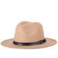 Vintage Wide-Brim Buckled Fedora - Indigo-Temple