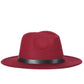 Vintage Wide-Brim Buckled Fedora - Indigo-Temple