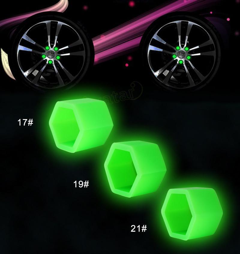 Styling 20pcs Green Wheel Nuts Covers - Indigo-Temple