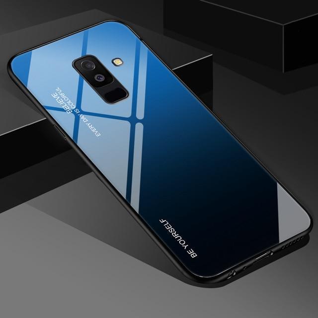 Tempered Glass Gradient Color Case for Galaxy - Indigo-Temple