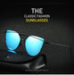 Retro Cat-Eye Women's Sunglasses - Indigo-Temple