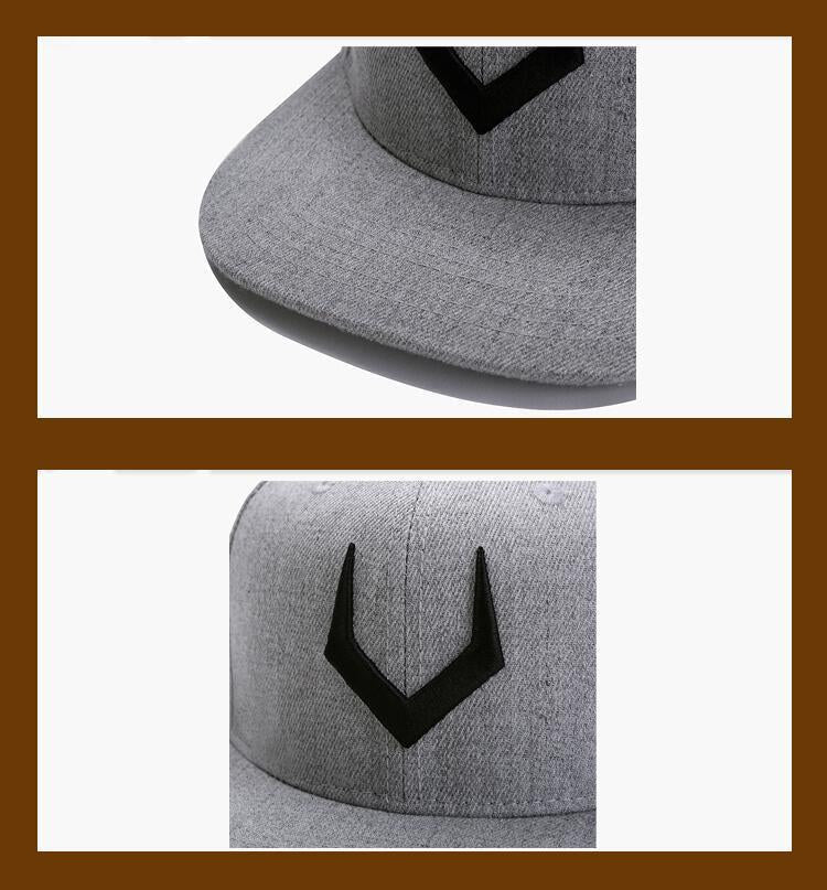 Valourian™ Embroidered Flat-Bill Snapback Cap - Indigo-Temple