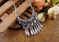 CALIPSO -  Carved Flower&Moon Pendant - Indigo-Temple