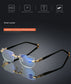 Rimless Anti Blue Light Diamond Cut Reading Glasses