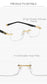 Rimless Anti Blue Light Diamond Cut Reading Glasses