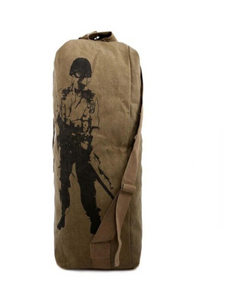 Army Canvas Bucket Bag - Indigo-Temple