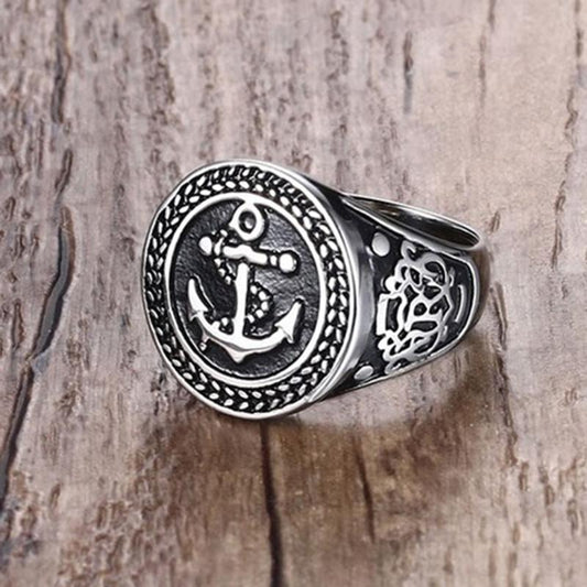 Eden - Vintage Anchor Ring - Indigo-Temple