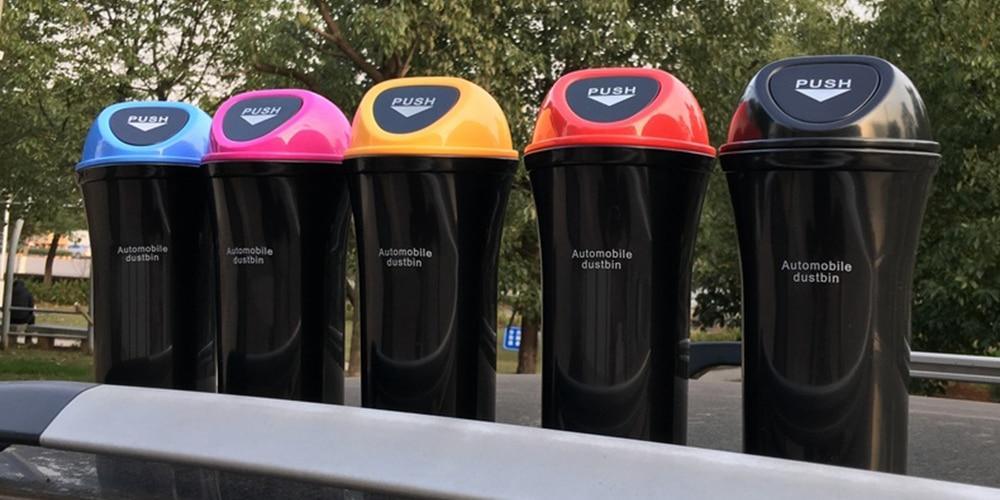 Clip-On Car Trash Can - Indigo-Temple