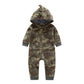 Winter long sleeve romper With Teddy Bear Eears - Indigo-Temple