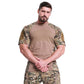 Military-Style Short-Sleeve Tactical T-Shirt - Indigo-Temple