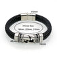 BAYZANT - Stainless Steel & Leather Charm Bracelet - Indigo-Temple