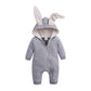 Winter Baby Romper With Charming Ears - Indigo-Temple