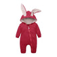 Winter Baby Romper With Charming Ears - Indigo-Temple