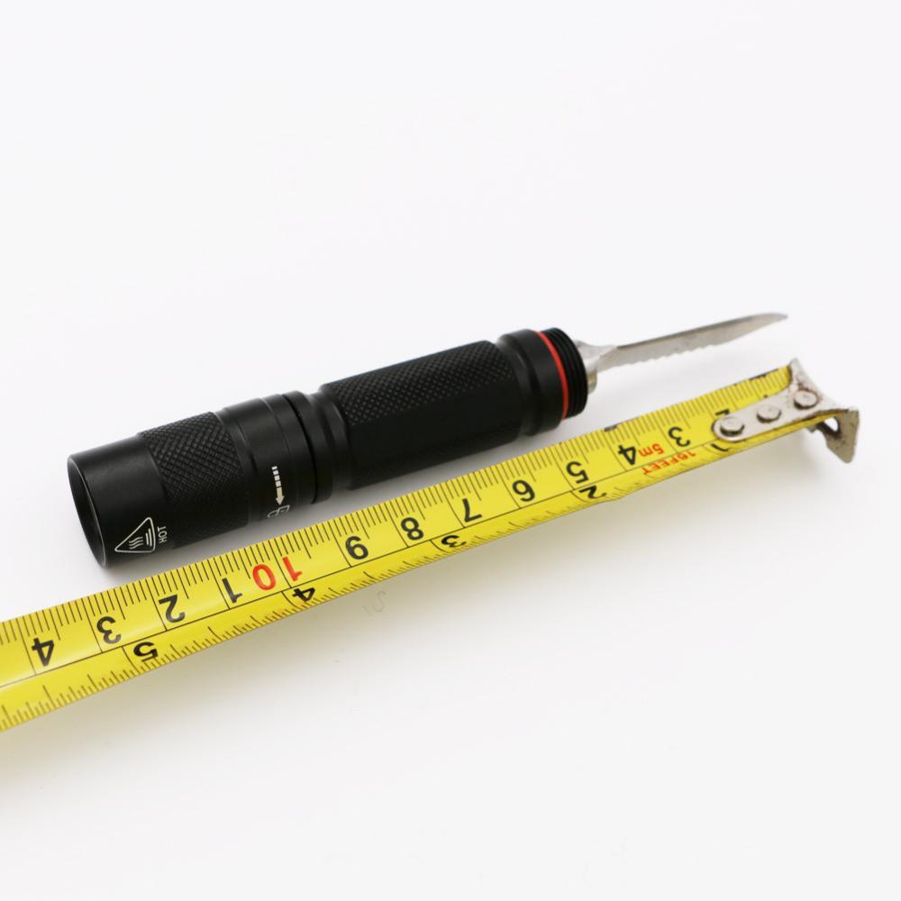 Multifunction XPE LED Flashlight Torch With Protection Function - Indigo-Temple