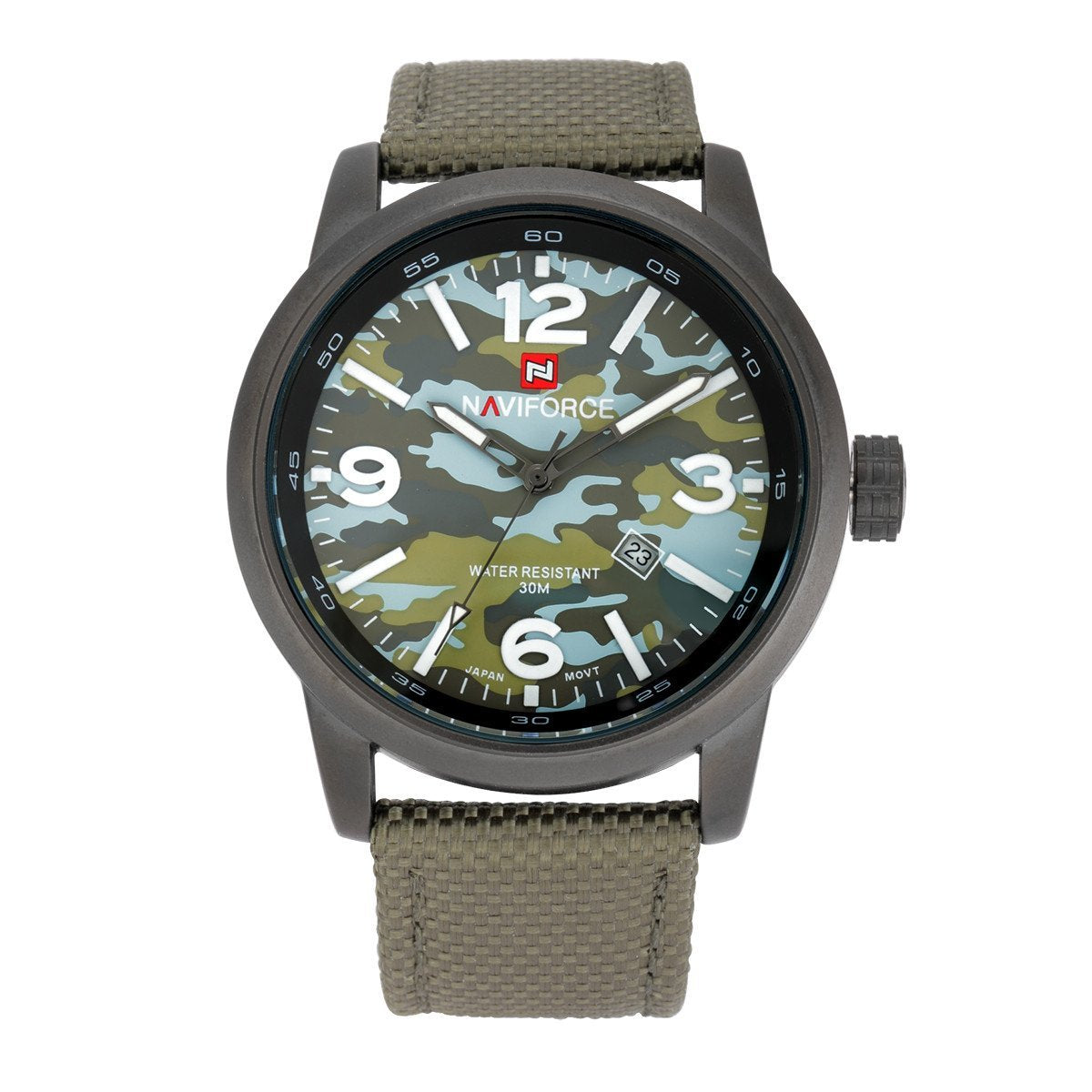 Military Fabric Strap Wristwatch ( 4 colors ) - Indigo-Temple