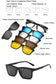 5 in 1 Magnetic Clip-on Polarized Sunglasses