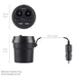 Cup Style Car Charger USB Car Charger & Dual Cigarette Lighter - Indigo-Temple
