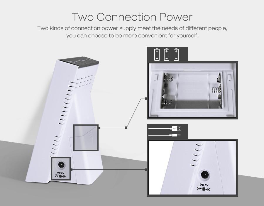 Digoo DG- Smart Charging Alarm Clock & Weather Station - Indigo-Temple
