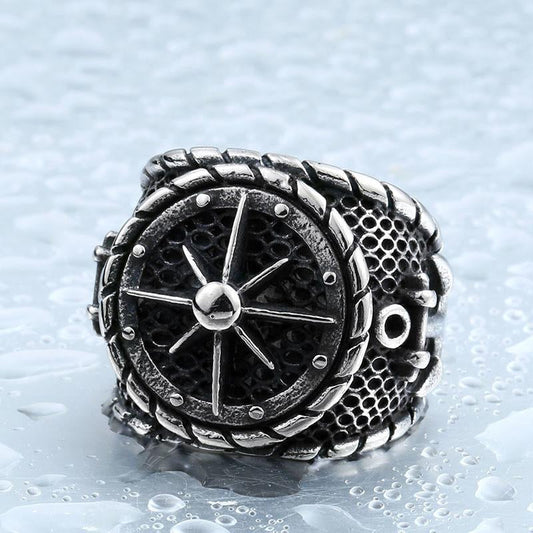 TORTUGA - Helm & Anchor Ring - Indigo-Temple