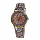 Flower Leather Quartz Wristwatch