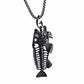 Fish Bone   Pendant - Indigo-Temple
