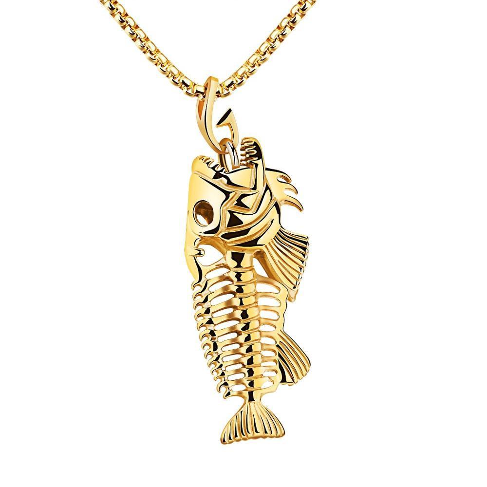 Fish Bone   Pendant - Indigo-Temple