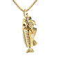 Fish Bone   Pendant - Indigo-Temple