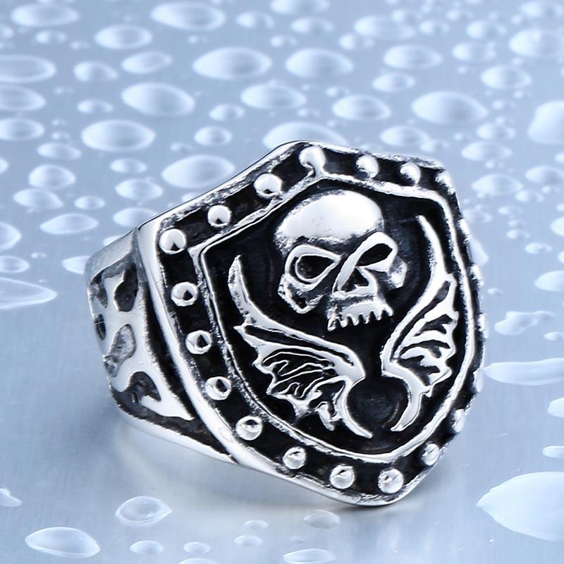 Beier - Skull Ring For Man - Indigo-Temple