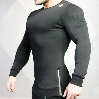 Tactical Elastic Double Zipper Pullover (3 colors) - Indigo-Temple