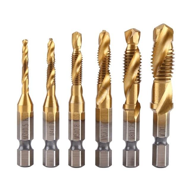 Thread Tap High-Speed Steel (HSS) Drill Bits Set (6pcs)