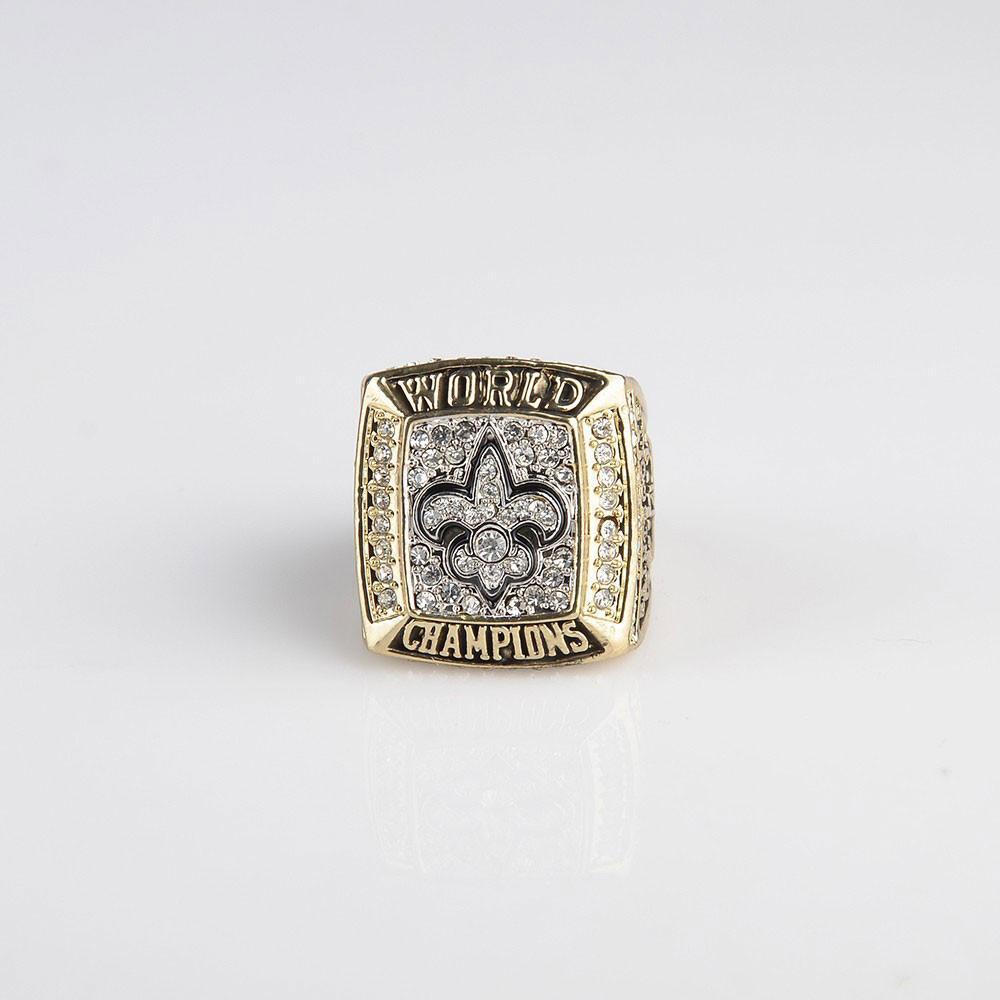 2009 NEW ORLEANS SAINTS XLIV SUPER BOWL FOOTBALL CHAMPIONSHIP RING - Indigo-Temple