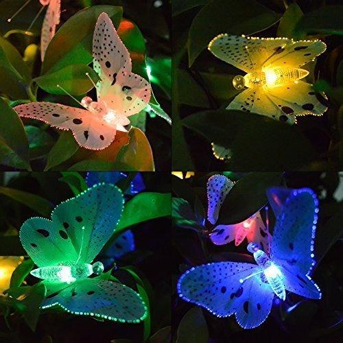 Solar Powered Butterfly Waterproof Led Fairy Lights