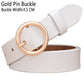 BHK™ Genuine Leather Round Ring Buckle Belt for Women